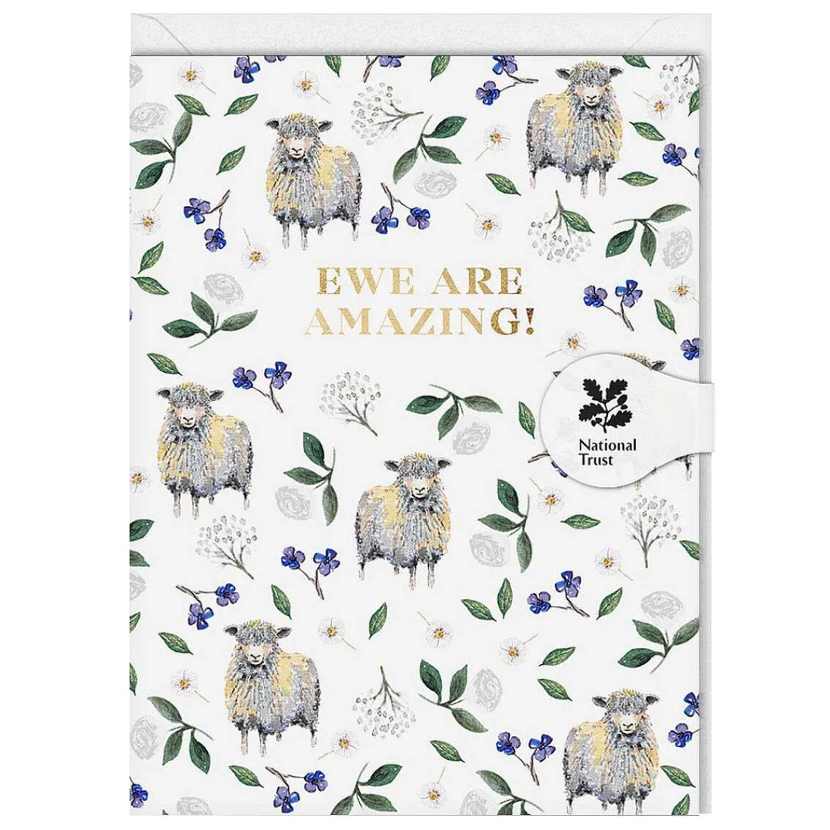 Sheep White 'Ewe Are Amazing' Mini Card>Toasted Crumpet Clearance