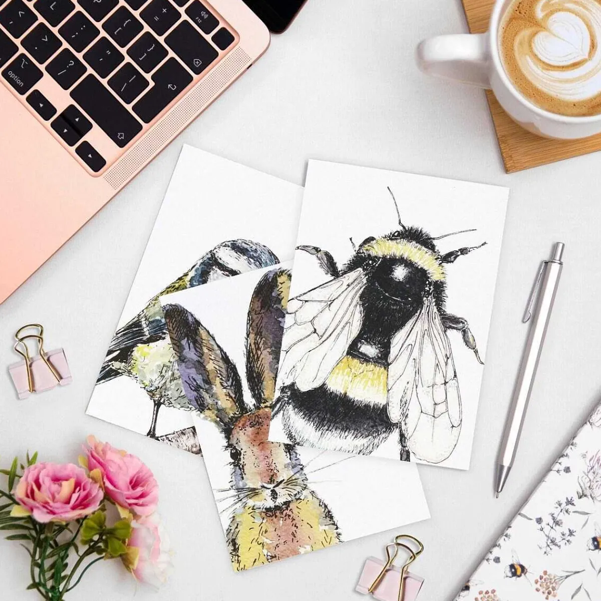 'spring To Summer' Notecards Mixed Set Of 8>Toasted Crumpet Discount