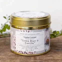Tonka Bean & Vanilla Tin Candle>Toasted Crumpet Shop