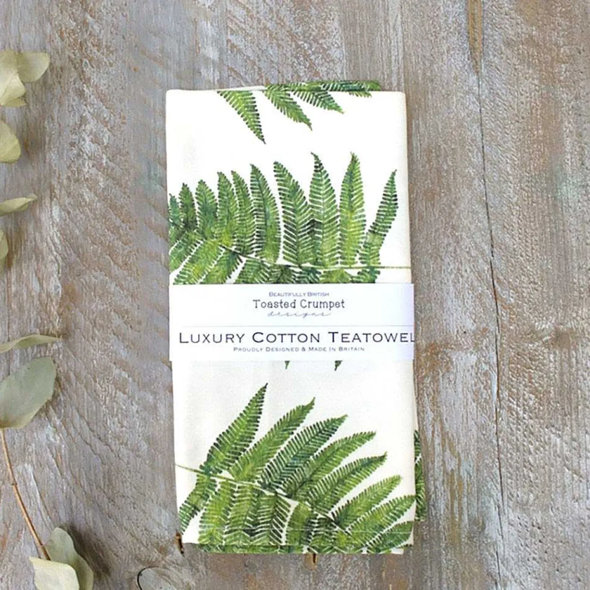 'Woodland Fern' Tea Towel>Toasted Crumpet New