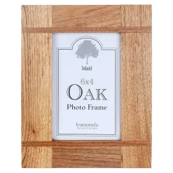 Inlay Oak 6X4 Wooden Photo Frame>Transomnia Sale