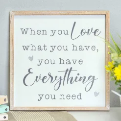 'When You Love' Square Framed Sign>Transomnia Best