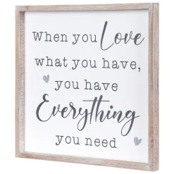 'When You Love' Square Framed Sign>Transomnia Best