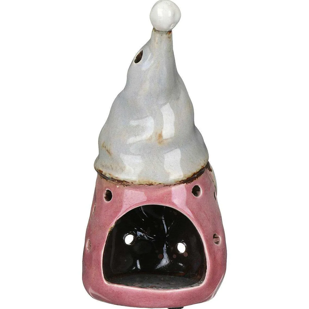 Assorted Large Pink & Grey Gonk Tealight Holder>Village Pottery Store
