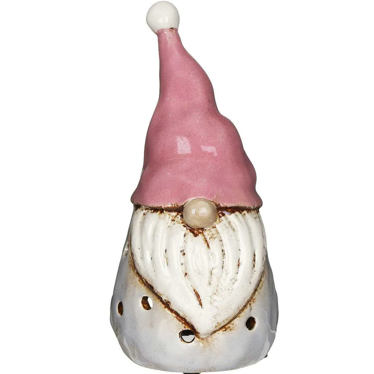 Assorted Large Pink & Grey Gonk Tealight Holder>Village Pottery Store