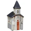 Grey Church Tealight Holder>Village Pottery New
