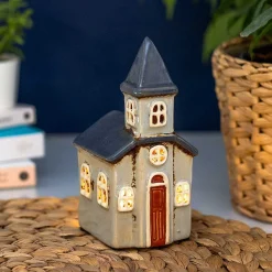 Grey Church Tealight Holder><noscript><img width=