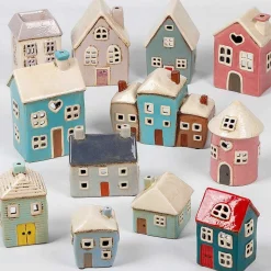 Mini Pale Blue Square House Tealight Holder><noscript><img width=