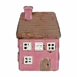 Pink Thatched House Tealight Holder><noscript><img width=