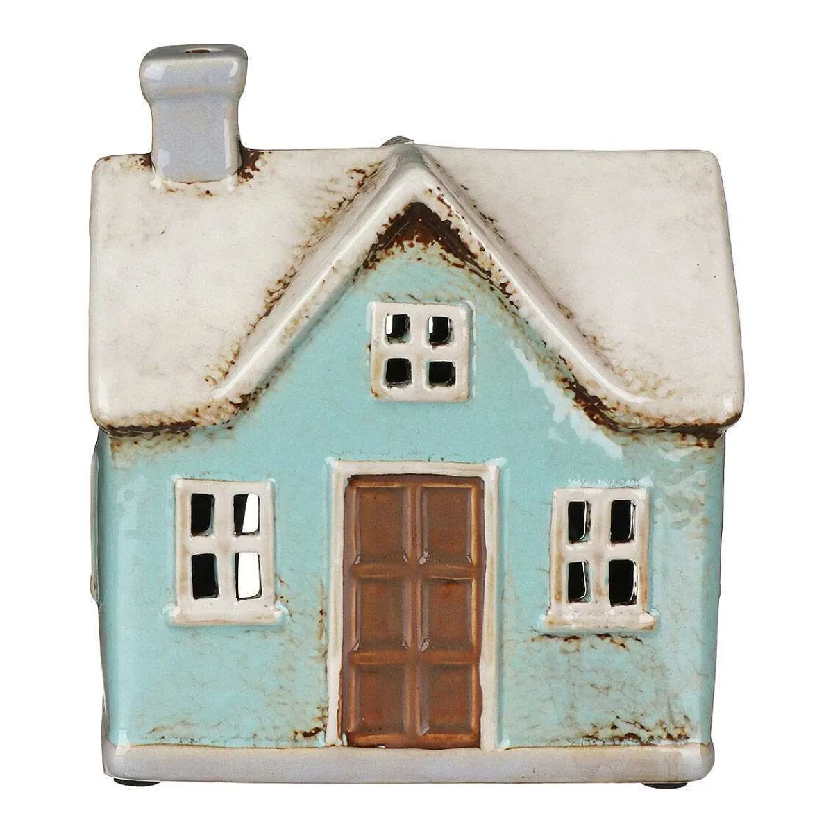 Turquoise Traditional House Tealight Holder>Village Pottery Cheap