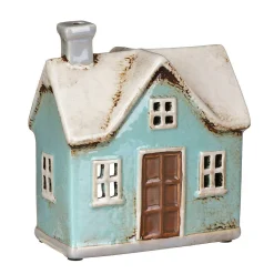 Turquoise Traditional House Tealight Holder>Village Pottery Cheap