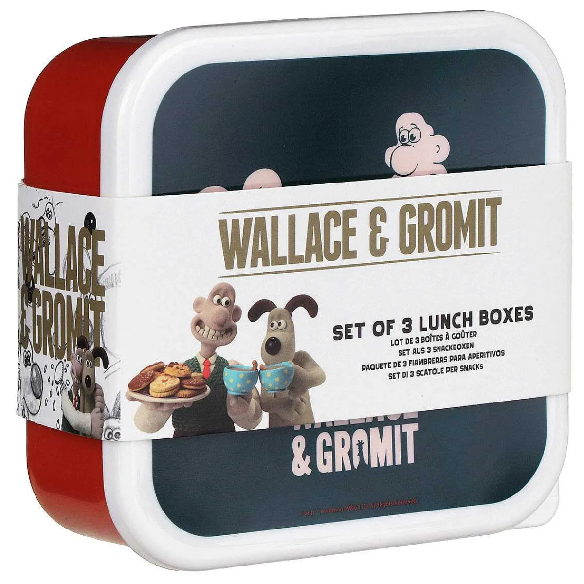 - Set Of 3 Snack Boxes>Wallace & Gromit Store