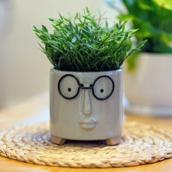 Country Living Abstract Face Stone Planter><noscript><img width=