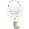 Love Life 'Wellies' Heart Plaque>Widdop & Co Discount