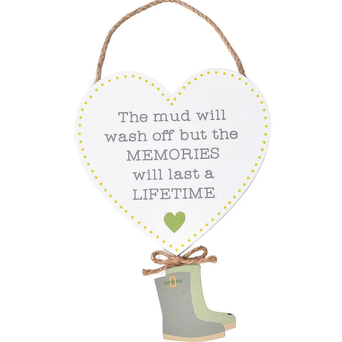 Love Life 'Wellies' Heart Plaque>Widdop & Co Discount