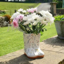 The Cottage Garden Floral Wellies Small Ceramic Vase><noscript><img width=