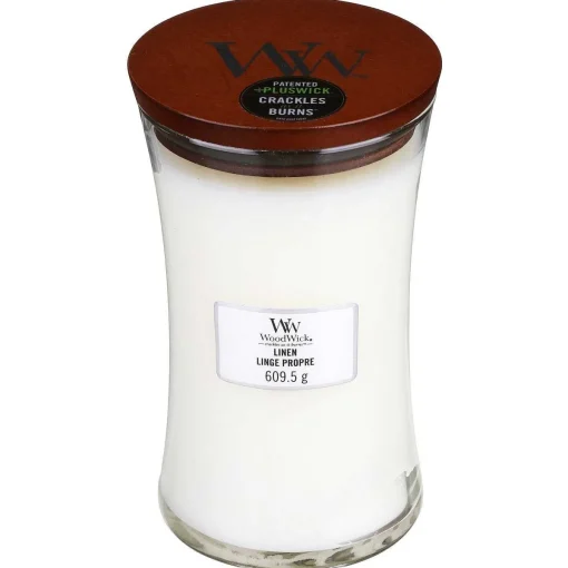 Linen Large Hourglass Candle>WoodWick Sale