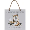 'A Day Without Laughter' Fox Wooden Plaque>Wrendale Best