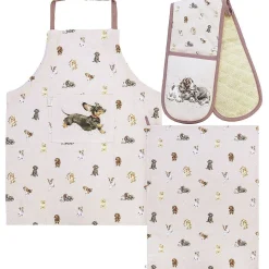 A Dog's Life Double Oven Glove, Tea Towel And Apron Set><noscript><img width=