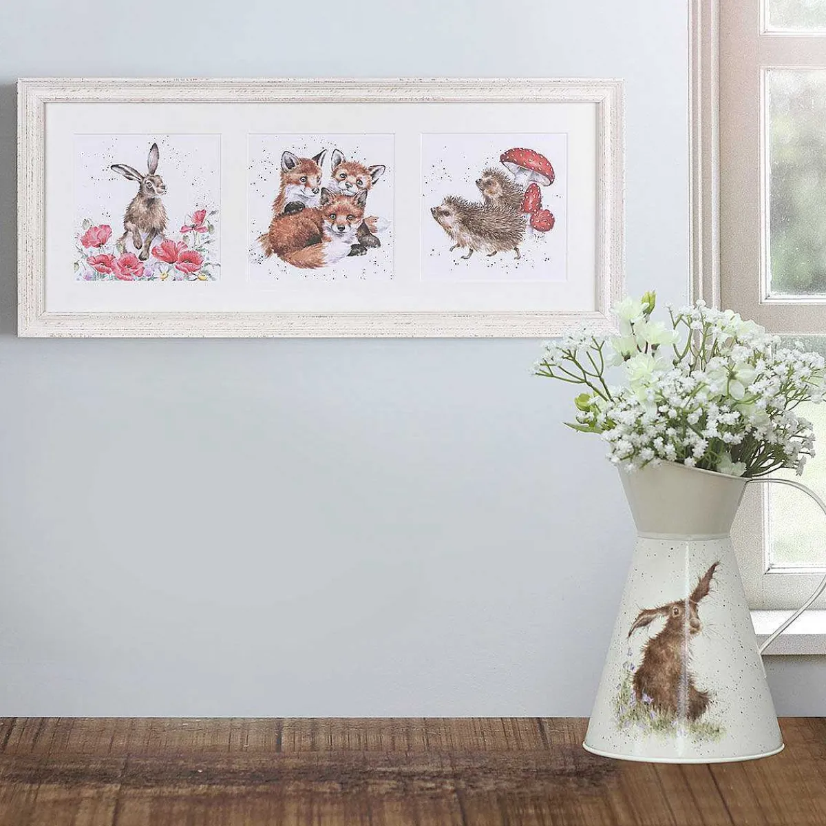 A Meadow Trio Triple Print With Cream Frame>Wrendale Online