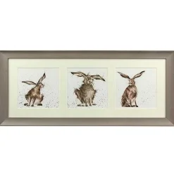 A Trio Of Hares Triple Print With Taupe Frame>Wrendale Discount
