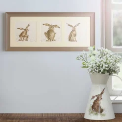 A Trio Of Hares Triple Print With Taupe Frame>Wrendale Discount