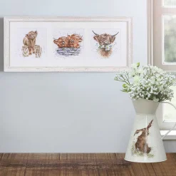 A Trio Of Highland Cows Triple Print With Cream Frame>Wrendale Best