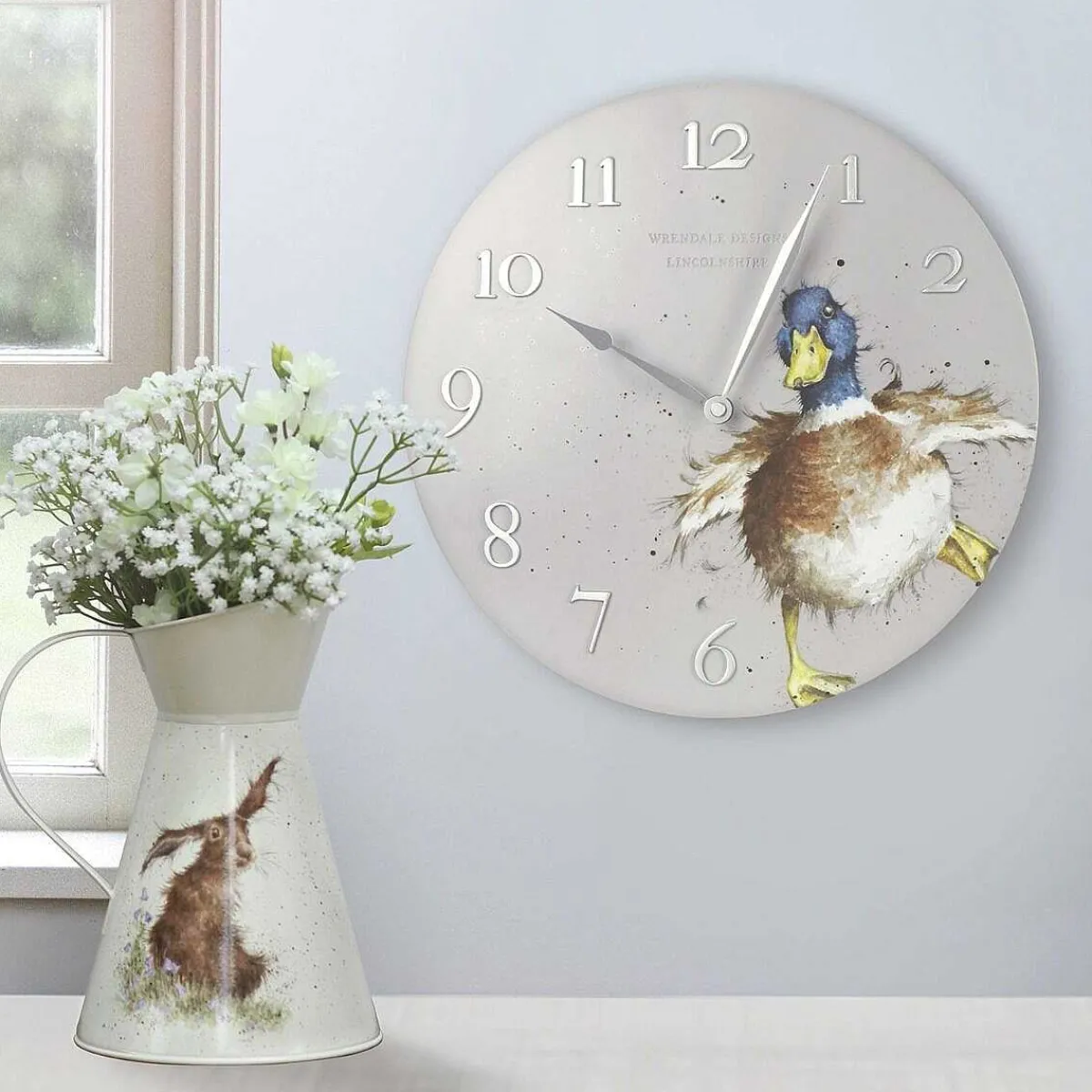'A Waddle And A Quack' Duck Wall Clock>Wrendale Discount
