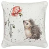 'Awakening' Hedgehog Square Cushion>Wrendale Fashion