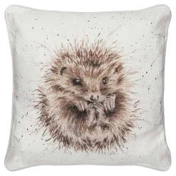 'Awakening' Hedgehog Square Cushion>Wrendale Fashion