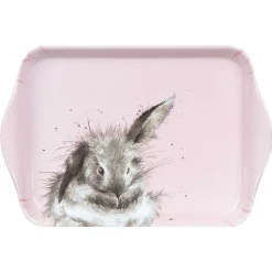 'Bathtime' Pink Rabbit 3 Piece Mugs & Tray Set><noscript><img width=