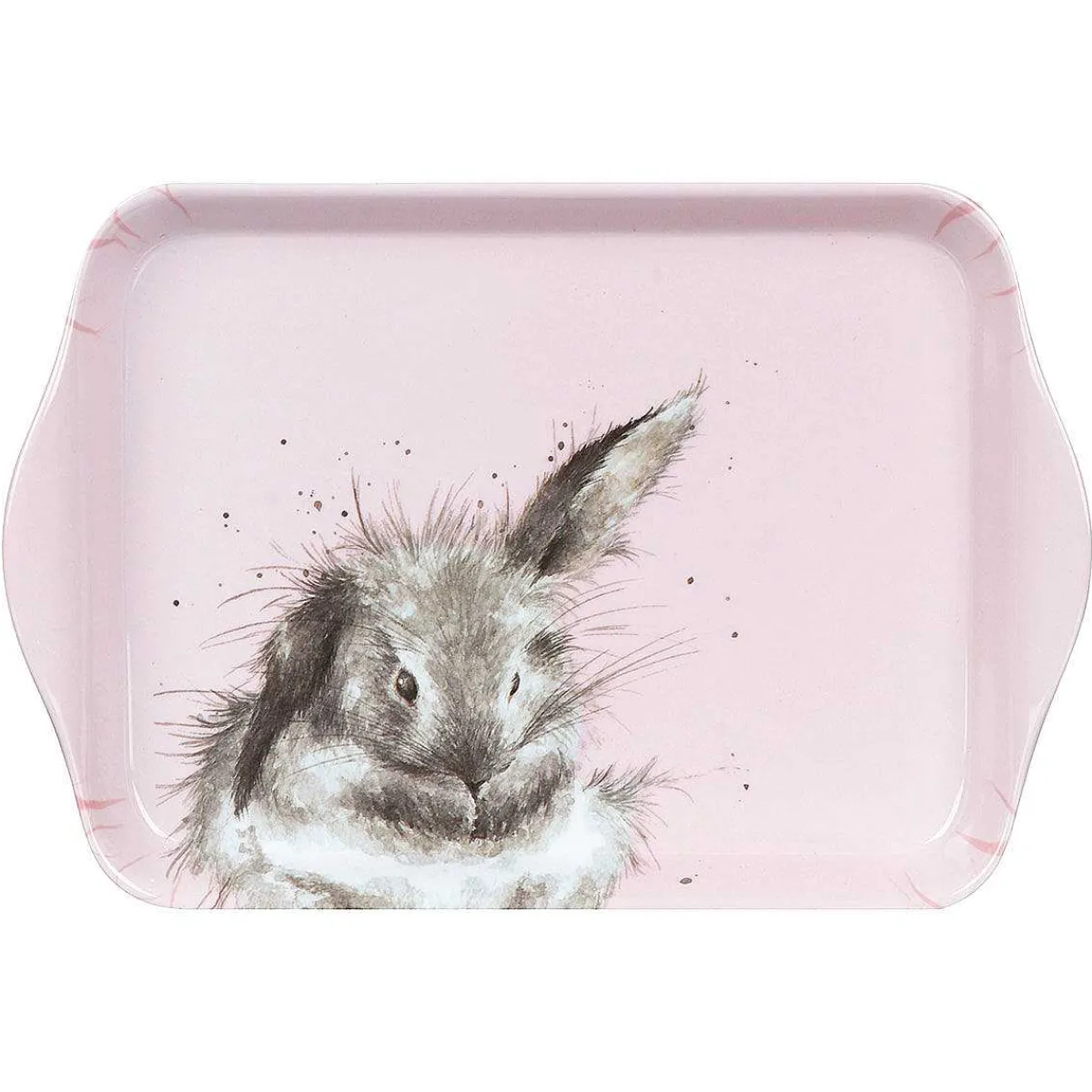 'Bathtime' Pink Rabbit 3 Piece Mugs & Tray Set>Wrendale Sale