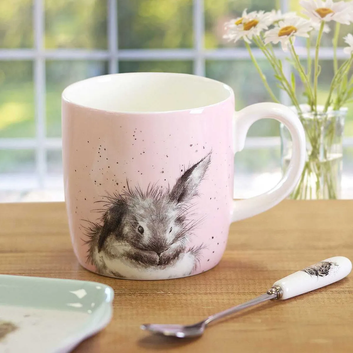 Bathtime Rabbit Boxed Large Fine Bone China Mug>Wrendale Clearance