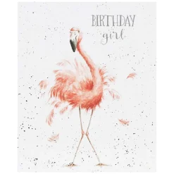 'Birthday Girl' Flamingo Birthday Card>Wrendale Online