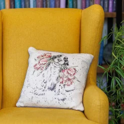 'Blooming With Love' Dog Square Cushion>Wrendale Outlet