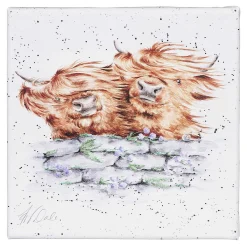 'Blown Away' Highland Cow Small Canvas><noscript><img width=