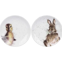 Bunny & Duckling Set Of 2 Coupe Plates>Wrendale Best