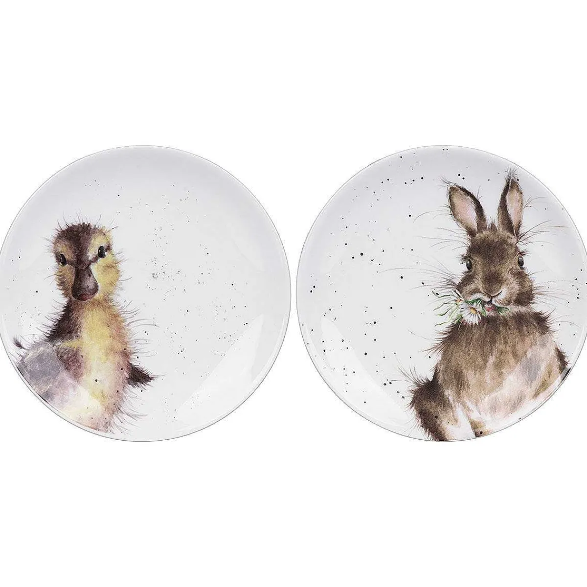 Bunny & Duckling Set Of 2 Coupe Plates>Wrendale Best