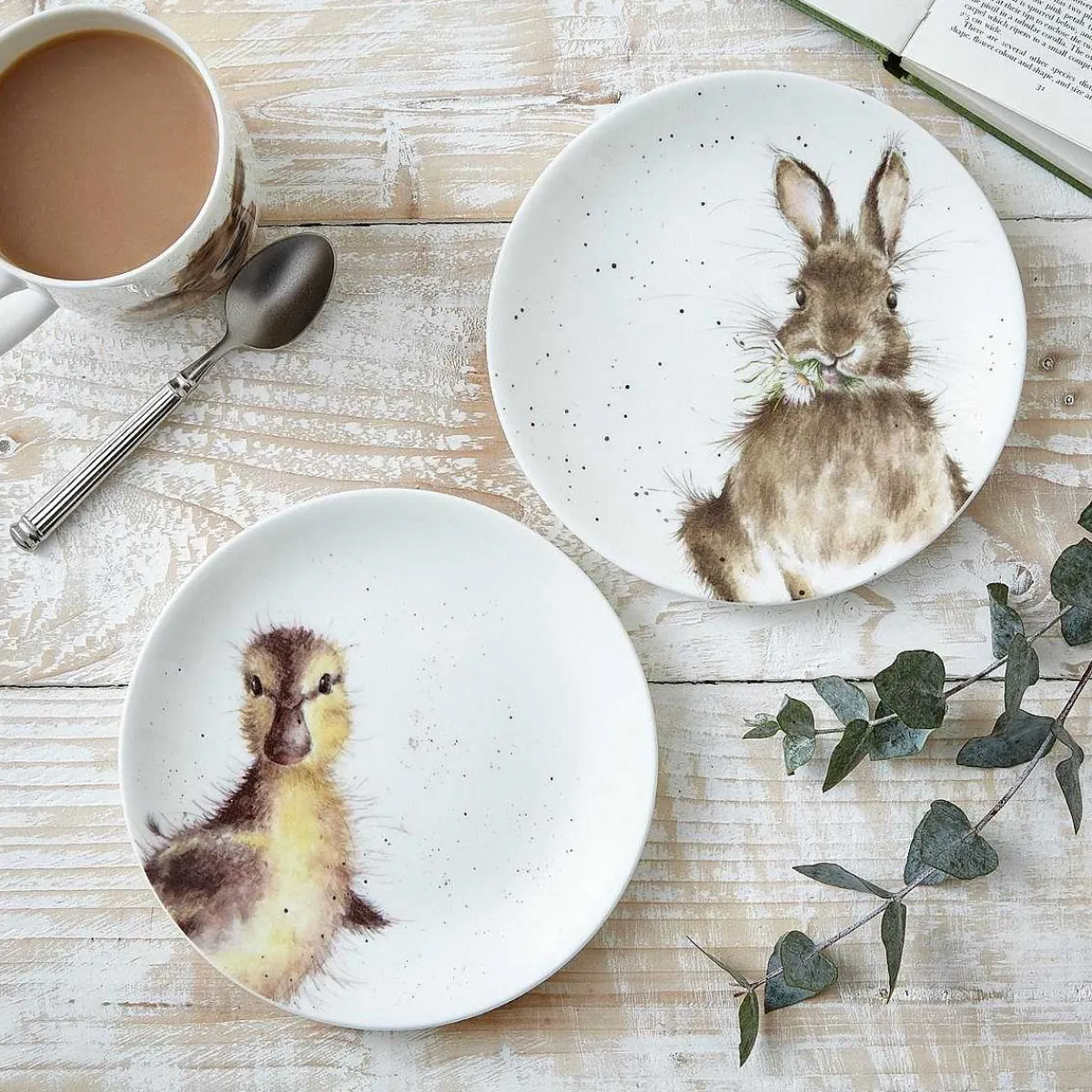 Bunny & Duckling Set Of 2 Coupe Plates>Wrendale Best