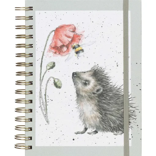 'Busy As A Bee' Hedgehog A5 Notebook>Wrendale Shop