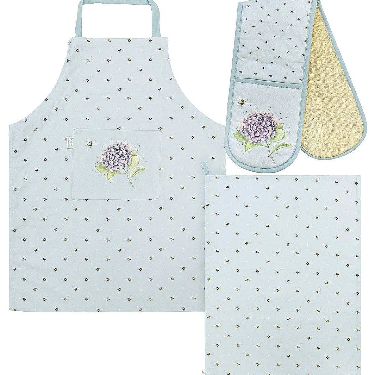 Busy Bee Double Oven Glove, Tea Towel And Apron Set>Wrendale Flash Sale