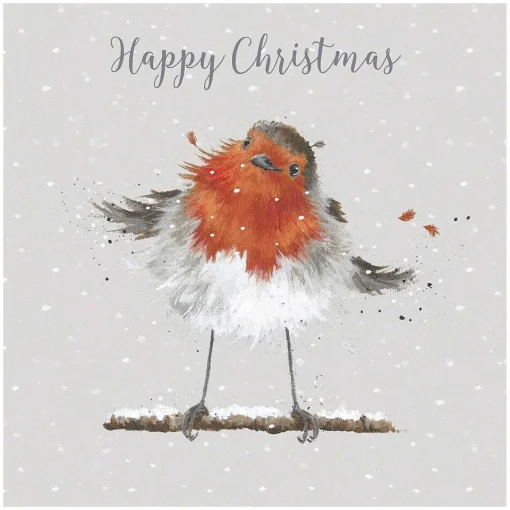 'Christmas Robin' Set Of 8 Luxury Boxed Christmas Cards>Wrendale Flash Sale