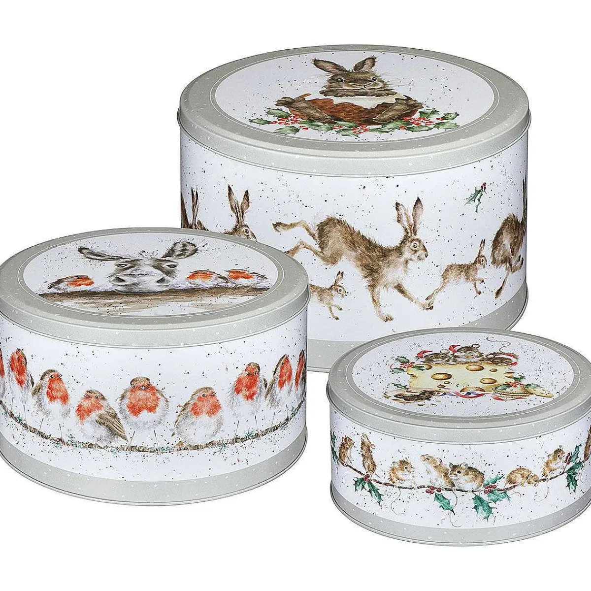Christmas Set Of 3 Nesting Cake Tins>Wrendale Best