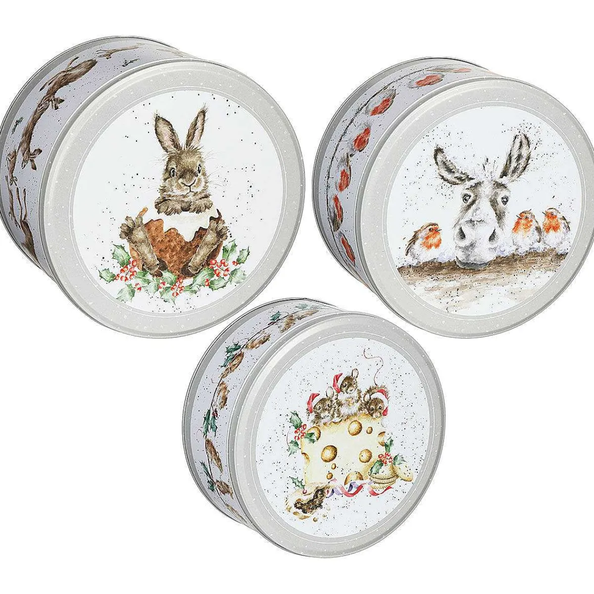 Christmas Set Of 3 Nesting Cake Tins>Wrendale Best