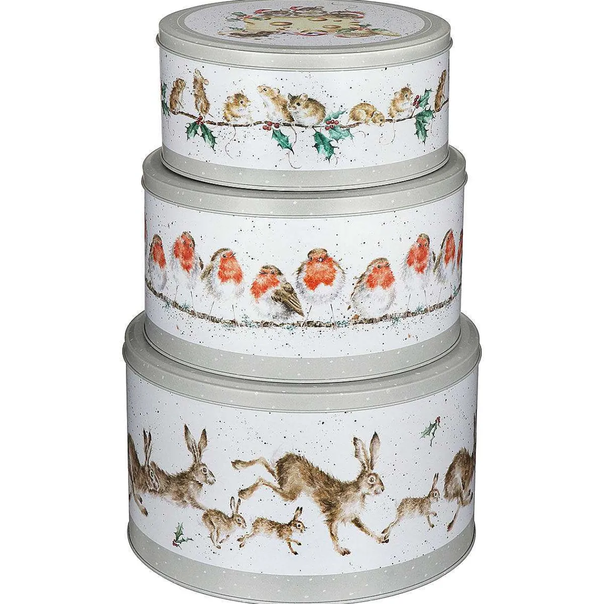 Christmas Set Of 3 Nesting Cake Tins>Wrendale Best