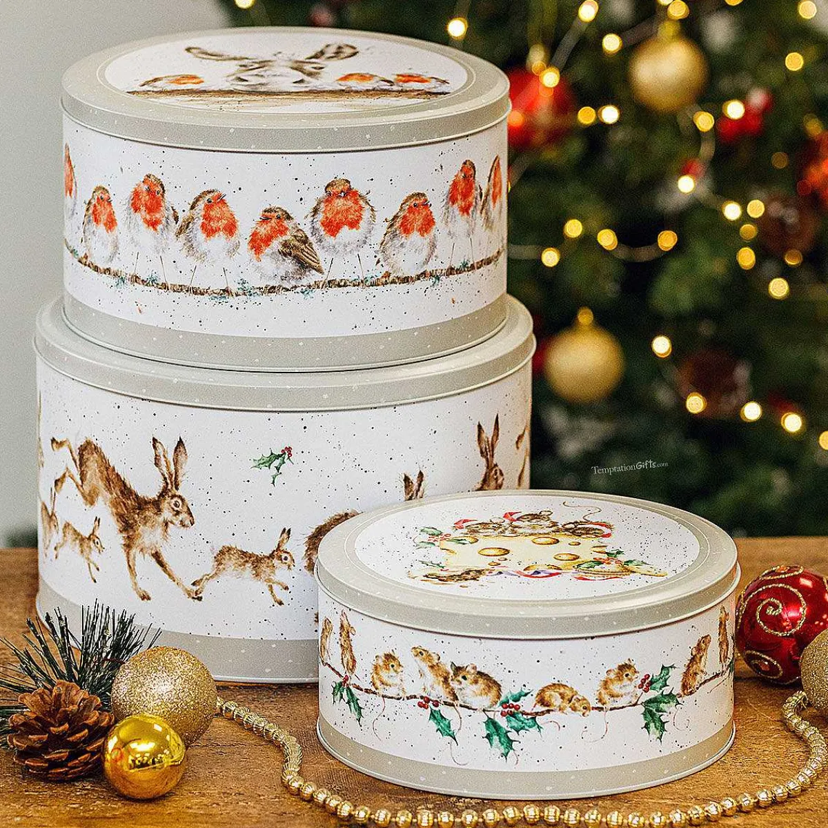Christmas Set Of 3 Nesting Cake Tins>Wrendale Best