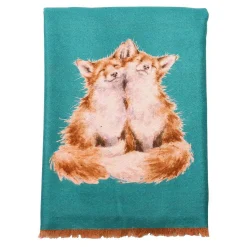 'Contentment' Foxes Winter Scarf>Wrendale Discount