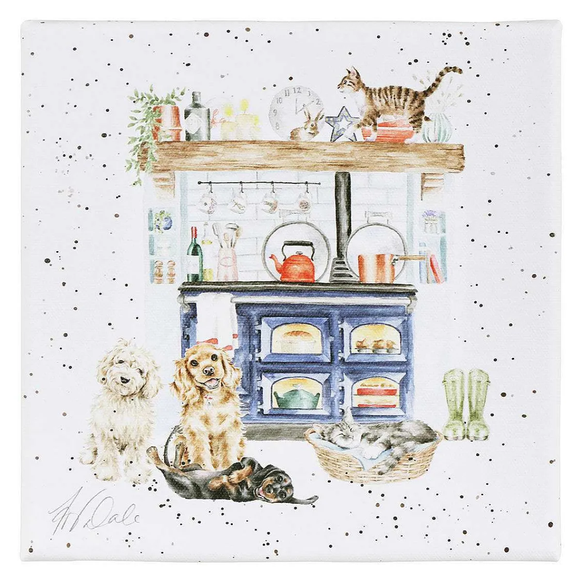 'Country Kitchen' Small Canvas>Wrendale Fashion