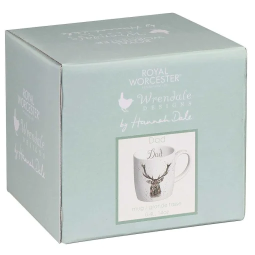 Dad Stag Boxed Large Fine Bone China Mug>Wrendale Discount