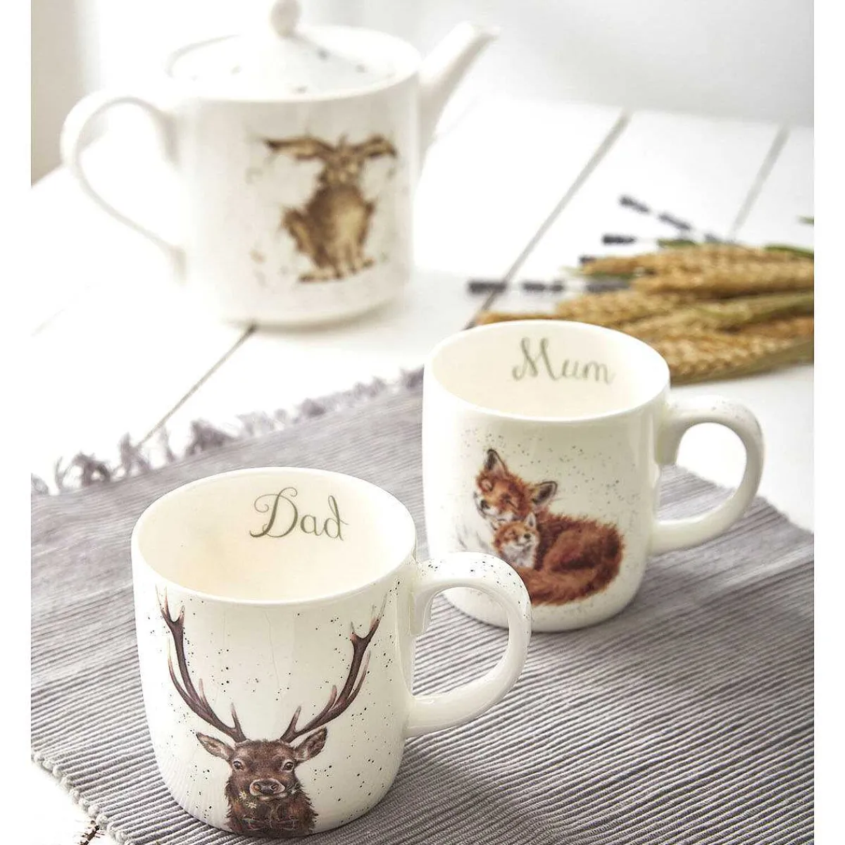 Dad Stag Boxed Large Fine Bone China Mug>Wrendale Discount